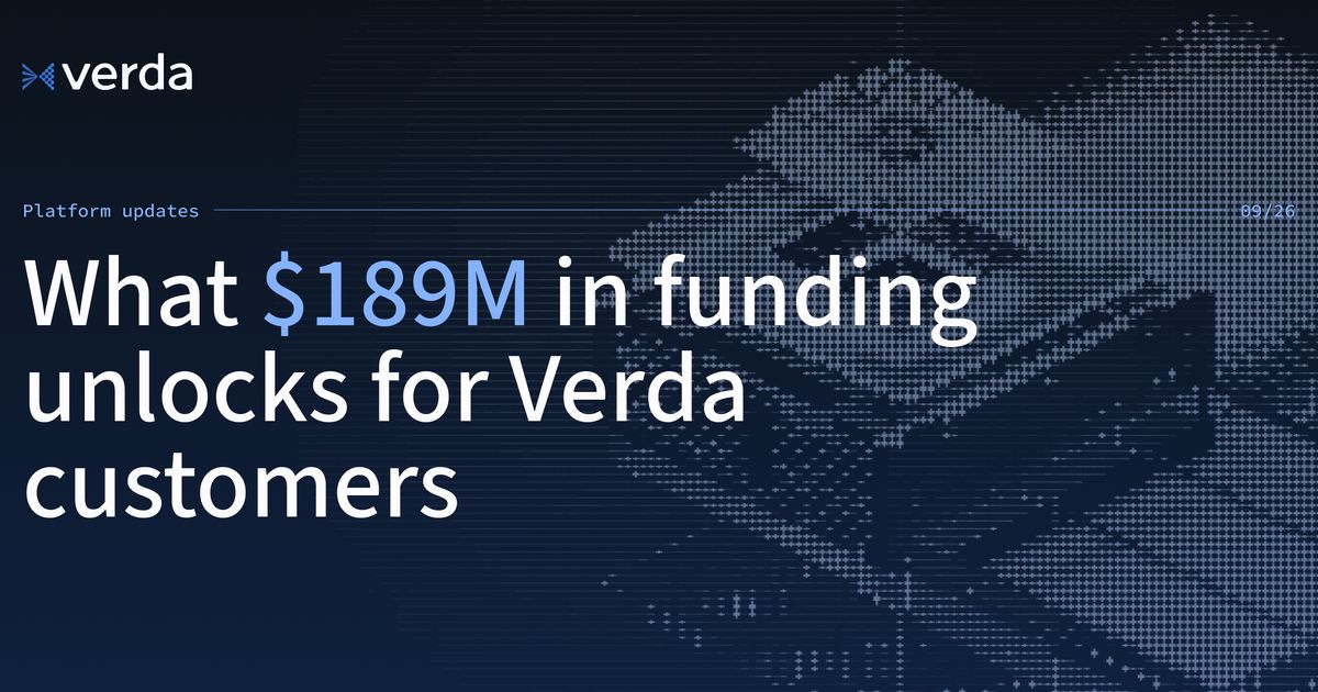 Container Footing Blocks What $189M in funding unlocks for Verda customers