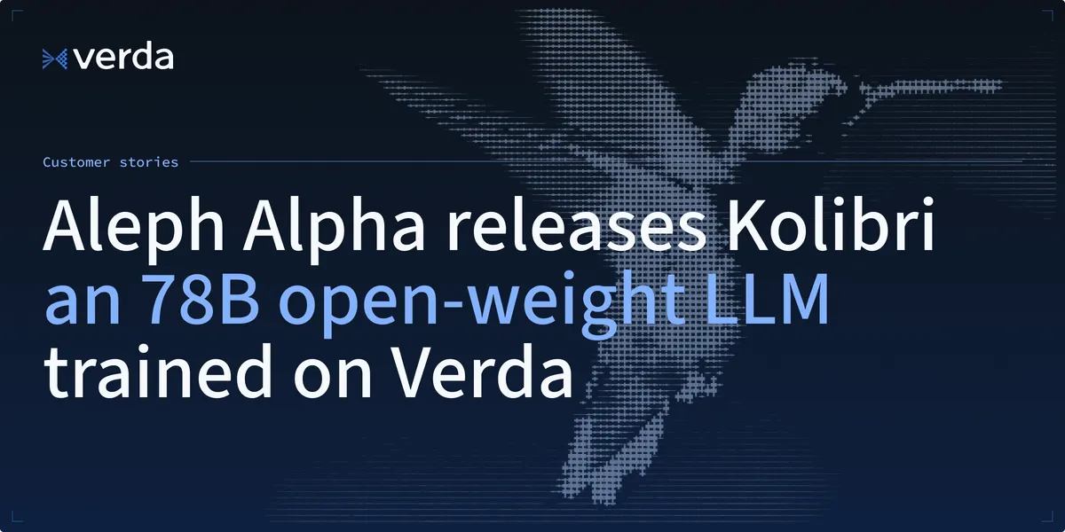 Aleph Alpha releases Kolibri, a sovereign open-weight LLM trained on Verda